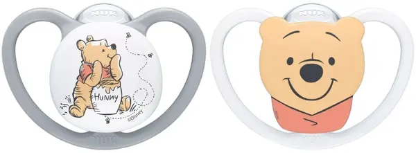 Suzete din silicon NUK Perfect Match Air - 6-18 luni, 2 buc, Winnie the Pooh