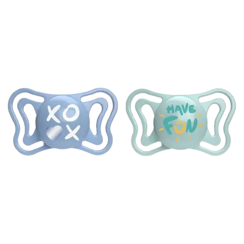 Suzete din silicon pentru copii 6-16 luni PhysioForma Light Glow Bleu, 2 bucati, Chicco