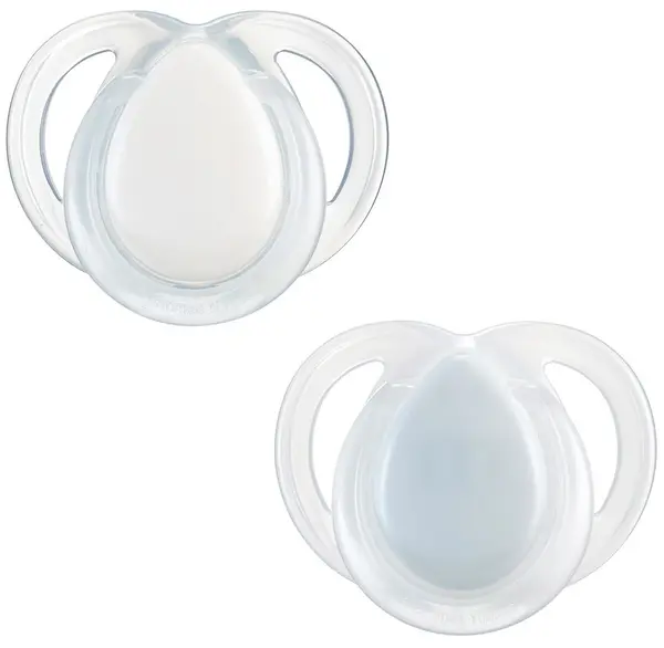 Suzete ortodontice Tommee Tippee - Night Time, 0-6 luni, 2 buc, alb/albastru