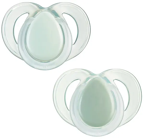 Suzete ortodontice Tommee Tippee - Night Time, 6-18 м, 2 buc, verde