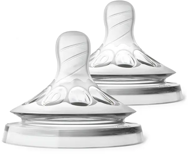 Suzete Philips Avent - Natural, First Flow/lent, 0luni+, 2 buc