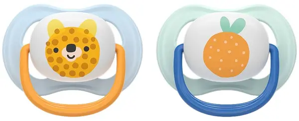 Suzete Philips Avent - Ultra Air, 0-6 luni, cu cutie, 2 buc, fruct/urs