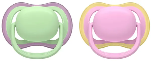 Suzete Philips Avent - Ultra Air, 6-18 luni, cu cutie, 2 buc, verde/roz