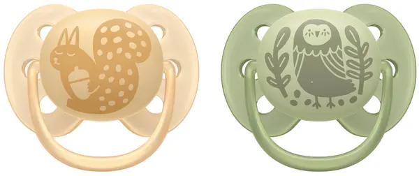 Suzete Philips Avent - Ultra Soft, 6-18 luni, 2 buc, pasăre/veveriță