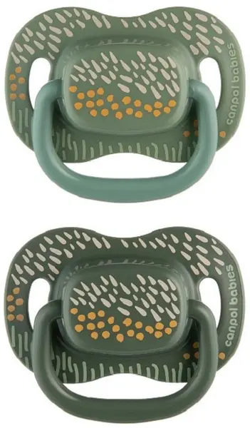 Suzete siluni etrice din silicon Canpol - Mountains, 0-6 luni , 2 buc., verde