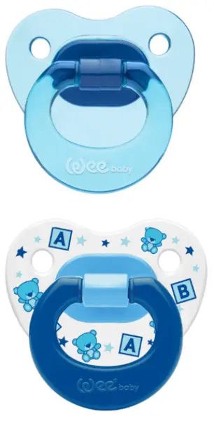 Suzete Wee Baby - 2 bucăți, 6-18 m, albastru
