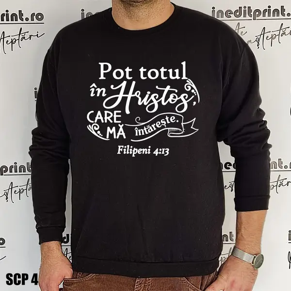 Sweatshirt Filipeni 4:13 SCP4 2XL, Negru