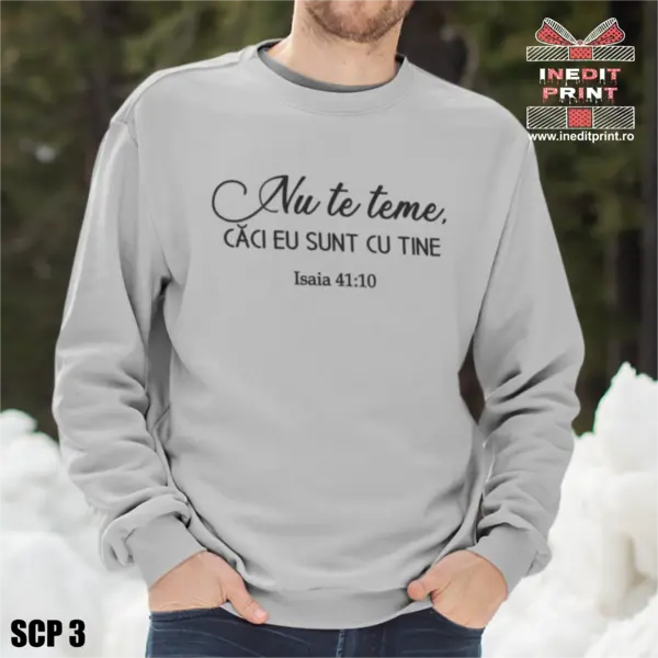 Sweatshirt Isaia 41:10 SCP3 2XL, Gri