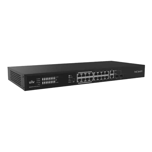 Switch 16 porturi PoE, 2 x Combo Uplink RJ45, Unmanaged - UNV NSW2020-16T2GC-POE-IN