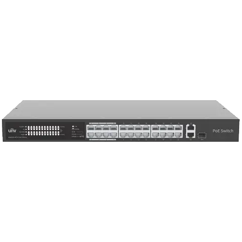 Switch 24 porturi PoE, 1 port Gigaethernet, 1 port Combo - UNV NSW2020-24T1GT1GC-POE-IN