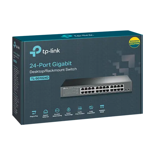 Switch 24 porturi RJ45 Gigabit, Unmanaged, 1U - TP-Link TL-SG1024D
