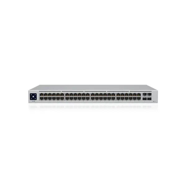 Switch 48 porturi Ubiquiti UniFi USW-48-POE, 104 Gbps, 4 porturi SFP, PoE+, cu management