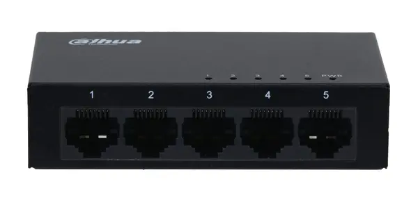 Switch 5 porturi Dahua DH-SG1005, 10/100/1000 Mbps, 5V, 1A, Plug and Play
