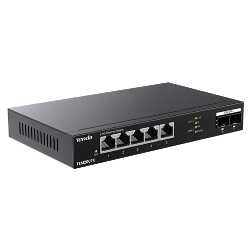 Switch 5 x RJ45 2.5G, 2 x SFP+10G - TENDA TND-TEM2007X