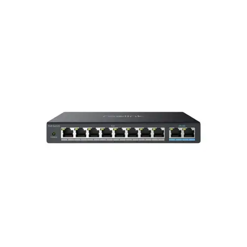Switch 8 porturi PoE+ Reolink RLA-PS1, 120W, 2 porturi uplink gigabit, cu administrare