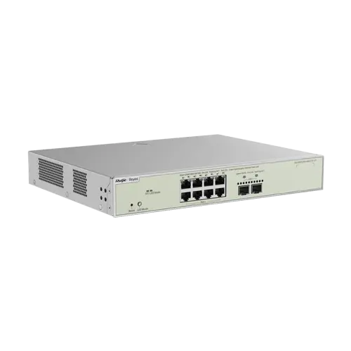 Switch 8 porturi RJ45 2.5G PoE++, 2 porturi SFP+ 10G, L3 Cloud Management - Ruijie RG-NBS5300-8MG2XS-UP