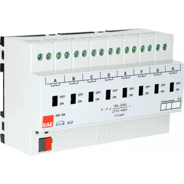 Switch actuator 8x16A C-LOAD 3330969 / SMP SA108 EAE S-KNX