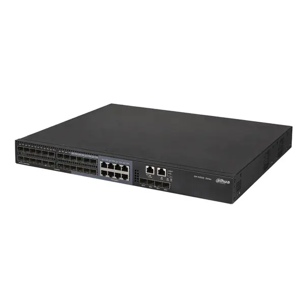 Switch cu 28 porturi Dahua S5500-24GF4XF-E, 24 port GSFP, 4 port 10G SFP+, cu management