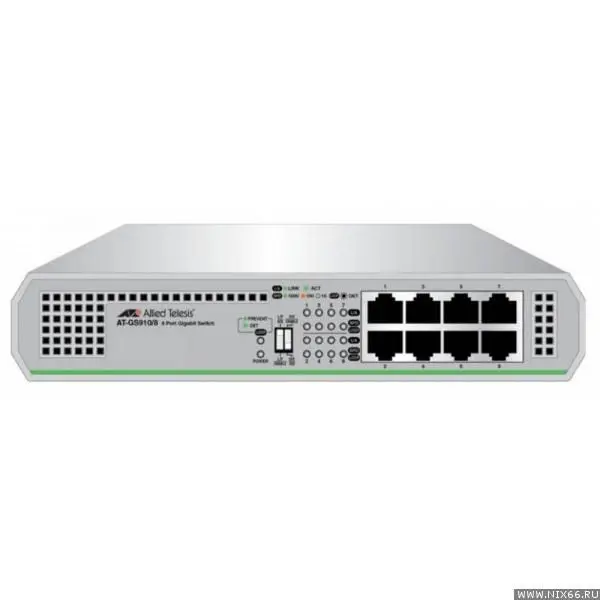Switch cu 8 porturi Allied Telesis AT-GS910/8-50, fara management