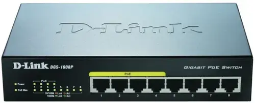 Switch D-Link DGS-1008P, 8 porturi