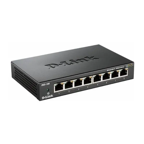 Switch D-Link DGS-108, 8 port, 10/100/1000 Mbps
