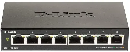 Switch D-Link DGS-1100-08V2, Gigabit, 8 porturi