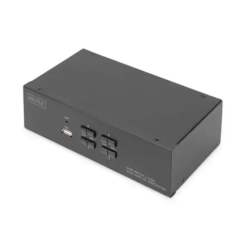 Switch, Digitus, KVM Switch 4 Port Dual Display, 4K, DisplayPort