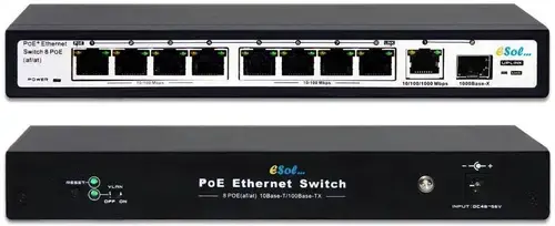 Switch Esol S08PoE-P120-1G-1SFP, 8 porturi