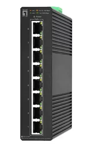 Switch gestionat LevelOne IGS-2108P, Gigabit Ethernet, 8 porturi, PoE (Negru)