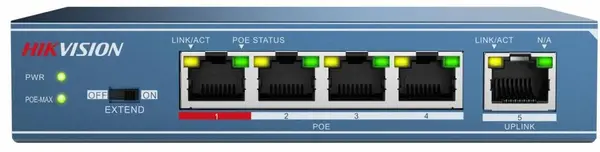 Switch Hikvision 4 porturi POE, DS-3E0105P-E(B)