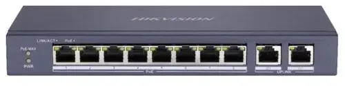 Switch Hikvision DS-3E0310P-E/M, 8 Porturi, PoE