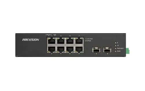 Switch Hikvision DS-3T0510HP-E/HS, 8-Port, PoE