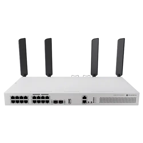 Switch L3, Wi-Fi 6 Dual-Band, 8 x RJ45 1G PoE, 8 x RJ45 1G, 2 x SFP+ 10G, 2 x AC, 1U - MikroTik CRS418-8P-8G-2S+5axQ2axQ-RM