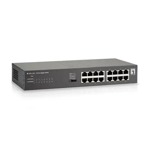 Switch Level One GEU-1621, 16 Porturi Gigabit (Negru)