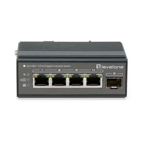 Switch Level One IGU-0501, 4 Porturi Gigabit (Gri)