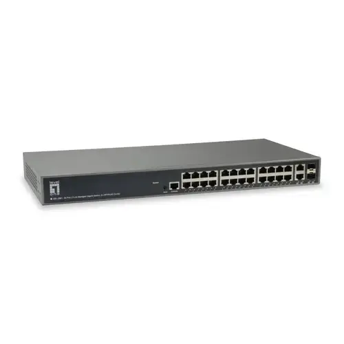 Switch LevelOne GEL-2681, 26 Porturi Gigabit (Negru)