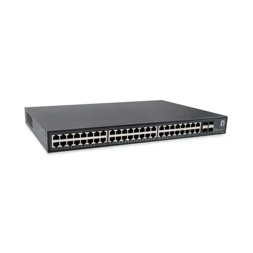 Switch LevelOne GTU-5211, 48 porturi, Negru