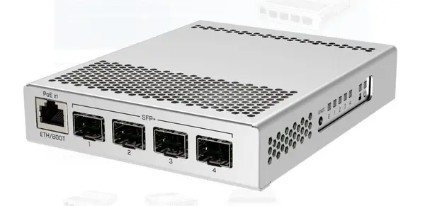 Switch MikroTik 10 Gigabit PoE - CRS305-1G-4S+OUT
