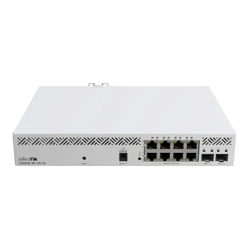 Switch Mikrotik, Cloud Smart CSS610-8P-2S+IN, 8x Porturi Gigabit RJ45 POE AT/AF, 2x Porturi SFP+, SwOS