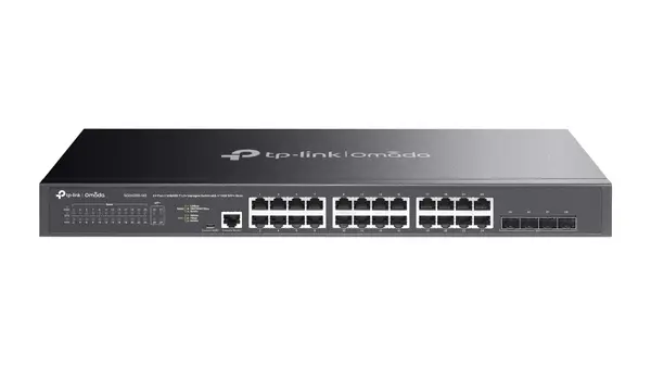 Switch Omada Tp-Link, 24 x porturi multi-gigabit 2.5G, 4 SFP+ 10G, L2+ managed, fanless, SDN Cloud, SG3428X-M2