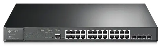 Switch PoE+, 29 porturi, Tp-Link TL-SG3428MP, 24x RJ45 Gigabit, 4x SFP Gigabit, 1 RJ45 consola, 384W, management Omada