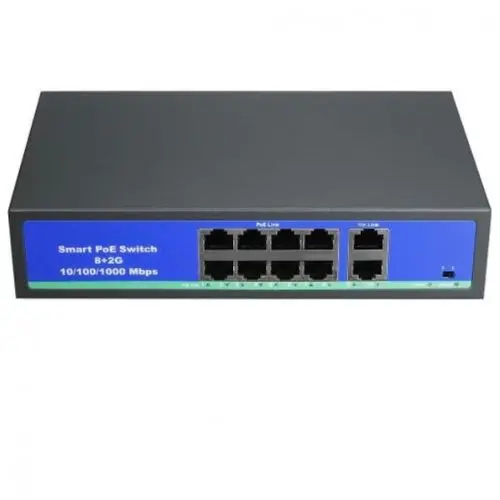 Switch Poe BestNPS, 8 x PoE+2 porturi Gigabit, 250m, 120W, NPS0820GBL