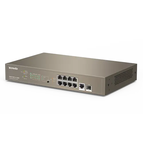 Switch PoE Gigabit, 8 porturi, 1 port consola, 1 port SFP Gigabit, management - TENDA TND-TEG5310P-8-150W