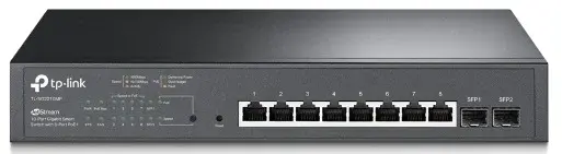 Switch PoE+ Tp-link 2 TL-SG2210MP, 10 Porturi Gigabit, 8 Porturi PoE si 2 porturi SFP, 150W, cu management, montare in rack