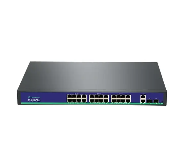 Switch PoeE BestNPS 24 porturi 10/1000+2porturi 10/100/100+2 porturi 10/100/1000SFP, 150m, 30W, max 400W (intern)