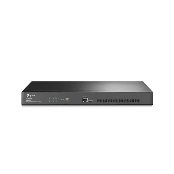 Switch rackabil cu 8 porturi SFP TP-Link JetStream TL-SX3008F, 160 Gbps, 119.4 Mpps, Omada, cu management