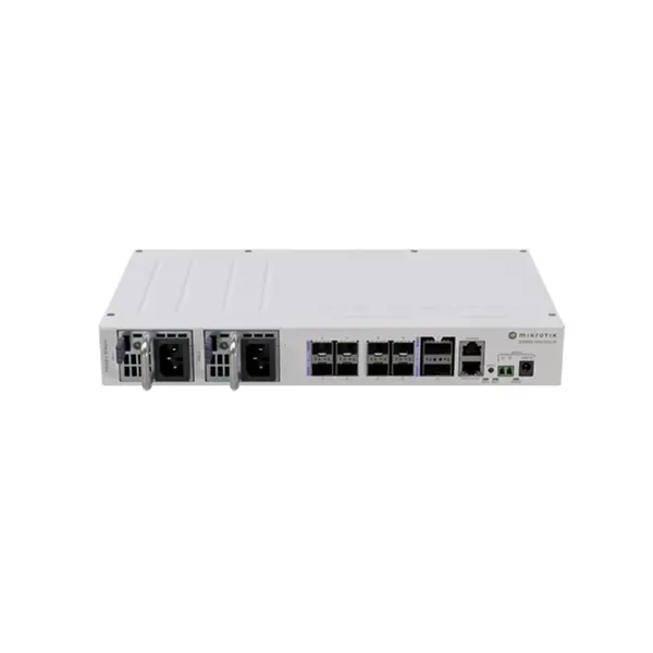 Switch rackabil cu 8 porturi SFP28 MikroTik CRS510-8XS-2XQ-IN, 2x QSFP28 100G, PoE, cu management