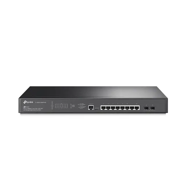 Switch rackabil cu 8 porturi TP-Link Jetstream TL-SG3210XHP-M2, 80 Gbps, 59.52 Mpps, OMADA, PoE, cu management