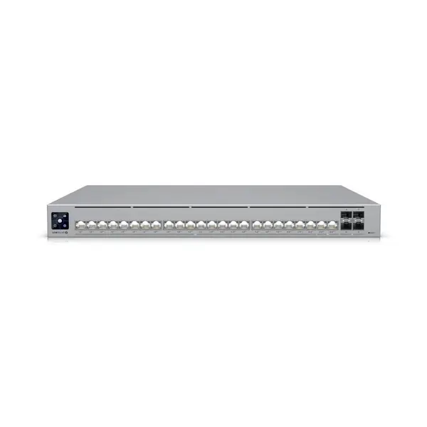 Switch rackabil Ubiquiti UniFi USW-Pro-HD-24-PoE, 24 porturi PoE++, 4 x SFP+, 230 Gbps, 600 W, Etherlighting, Layer 3, 1U, administrabil