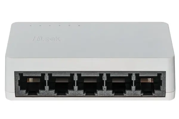 Switch retea 5 porturi Fast Ethernet Unmanaged, Plug & Play, montare desktop/perete, Hikvision Hilook NS-0105D